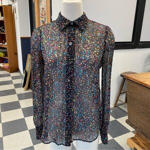 Diane von Furstenberg Colorful Button Up